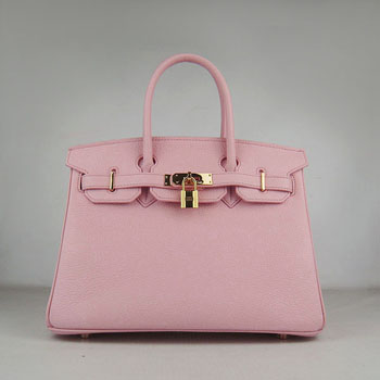 Hermes Birkin 30Cm Togo Leather Handbags Pink Gold